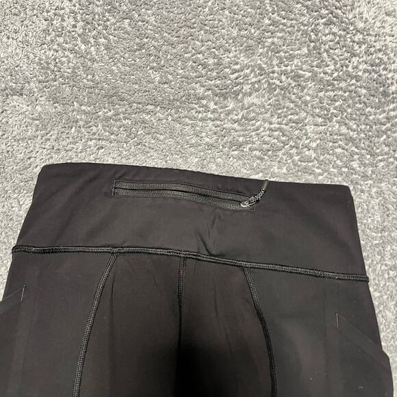Lululemon Leggings Womens 4 Pace Rival Black Crop Pants Pockets X10416 22” - Picture 2 of 9